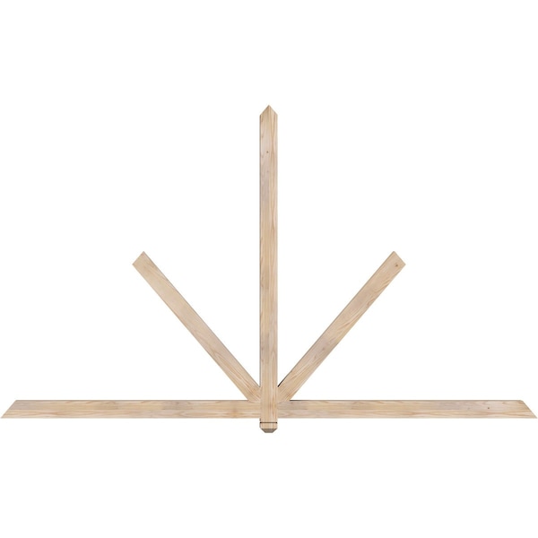 Ekena Millwork Kennewick Smooth Timber Gable Bracket, Douglas Fir, 108"W x 63"H x 3 1/2"D x 3 1/2"F, 14/12 Pitch GBW108X63X0404KEN00SDF - main